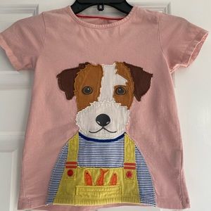 Mini Boden Dog Appliqué T-shirt 7-8Y